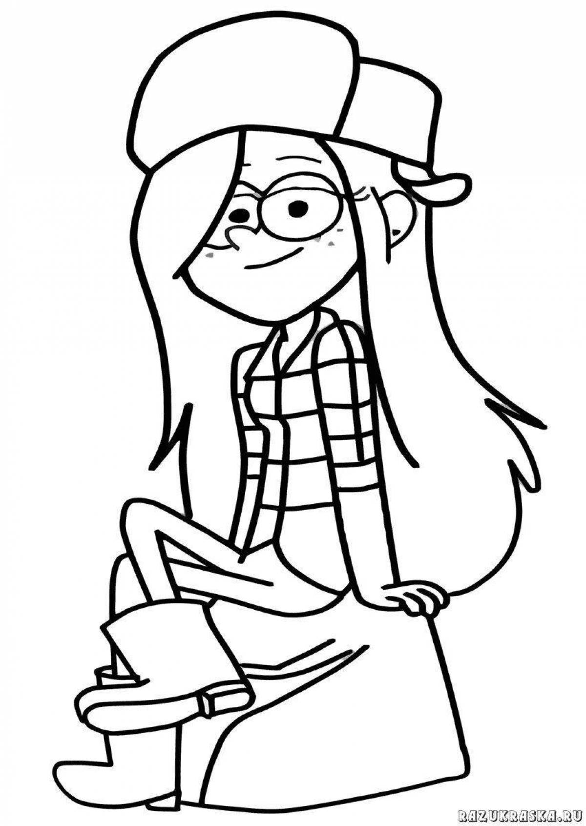Glitter Gravity Falls Coloring Pages
