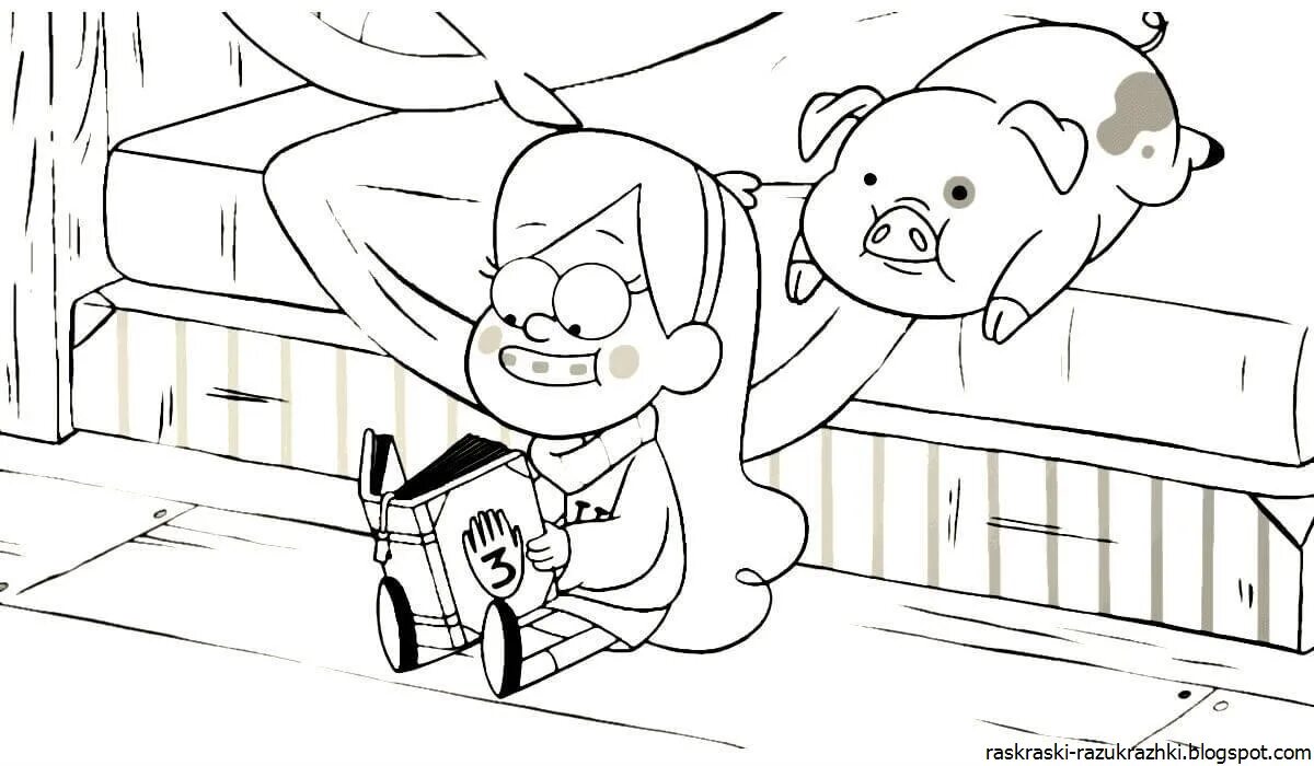 Colorful Gravity Falls Coloring Pages