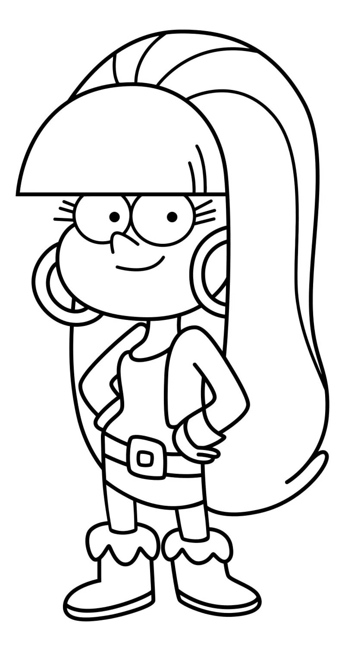 Attractive coloring pages for gravity falls