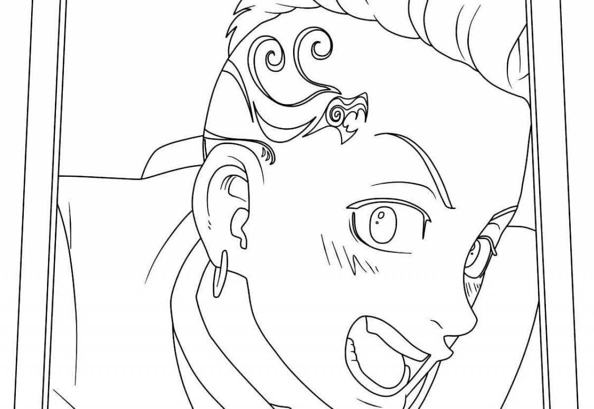 Photo Coloring page with bright icon