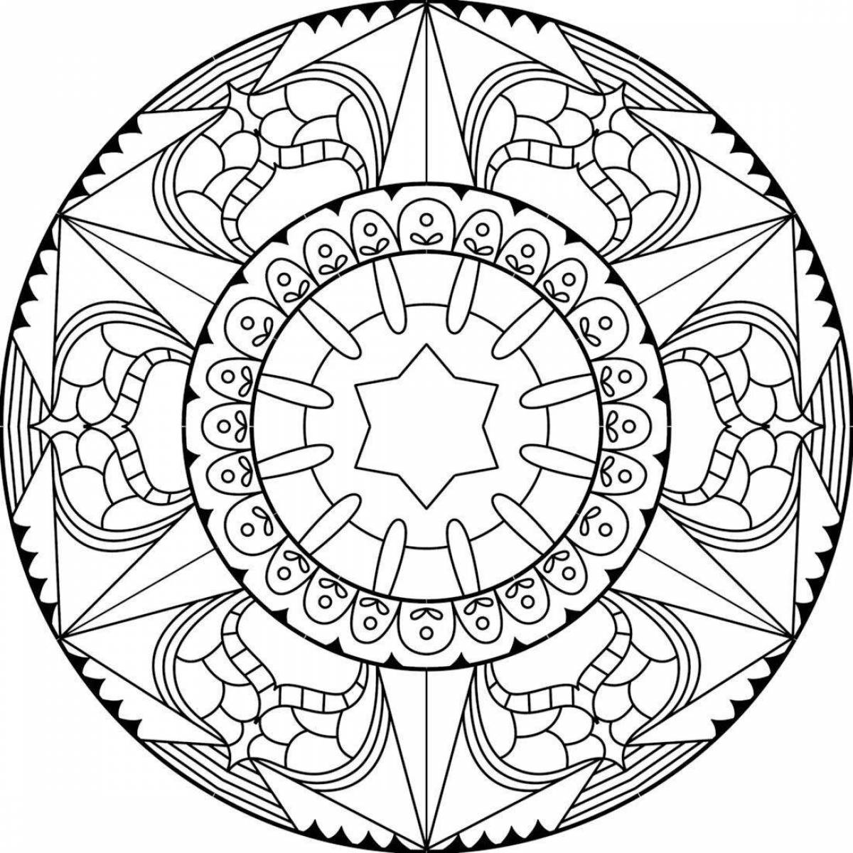 Glowing Badge Coloring Page