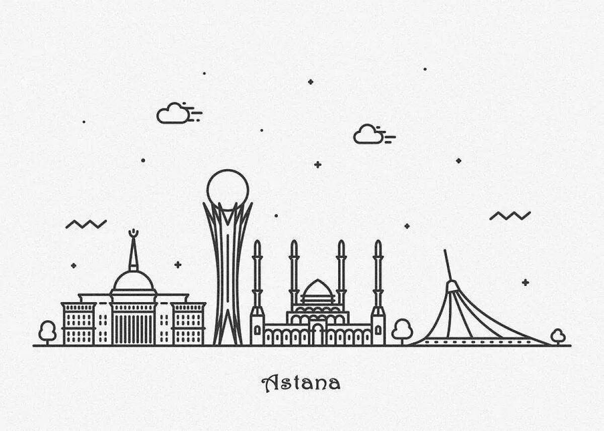 Coloring page magical astana