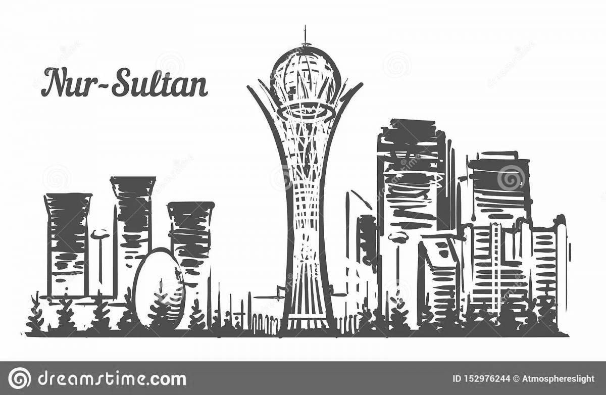 Colouring peaceful astana