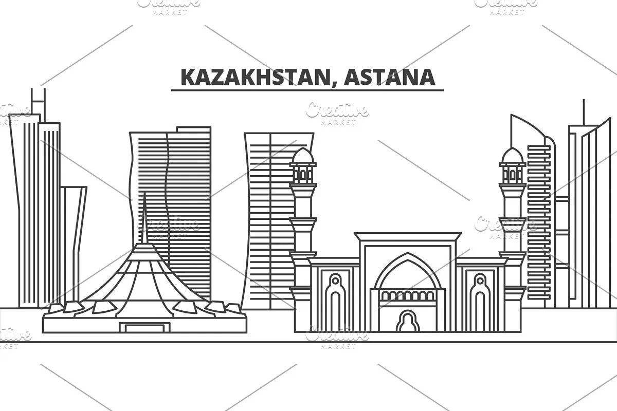 Coloring page charming astana
