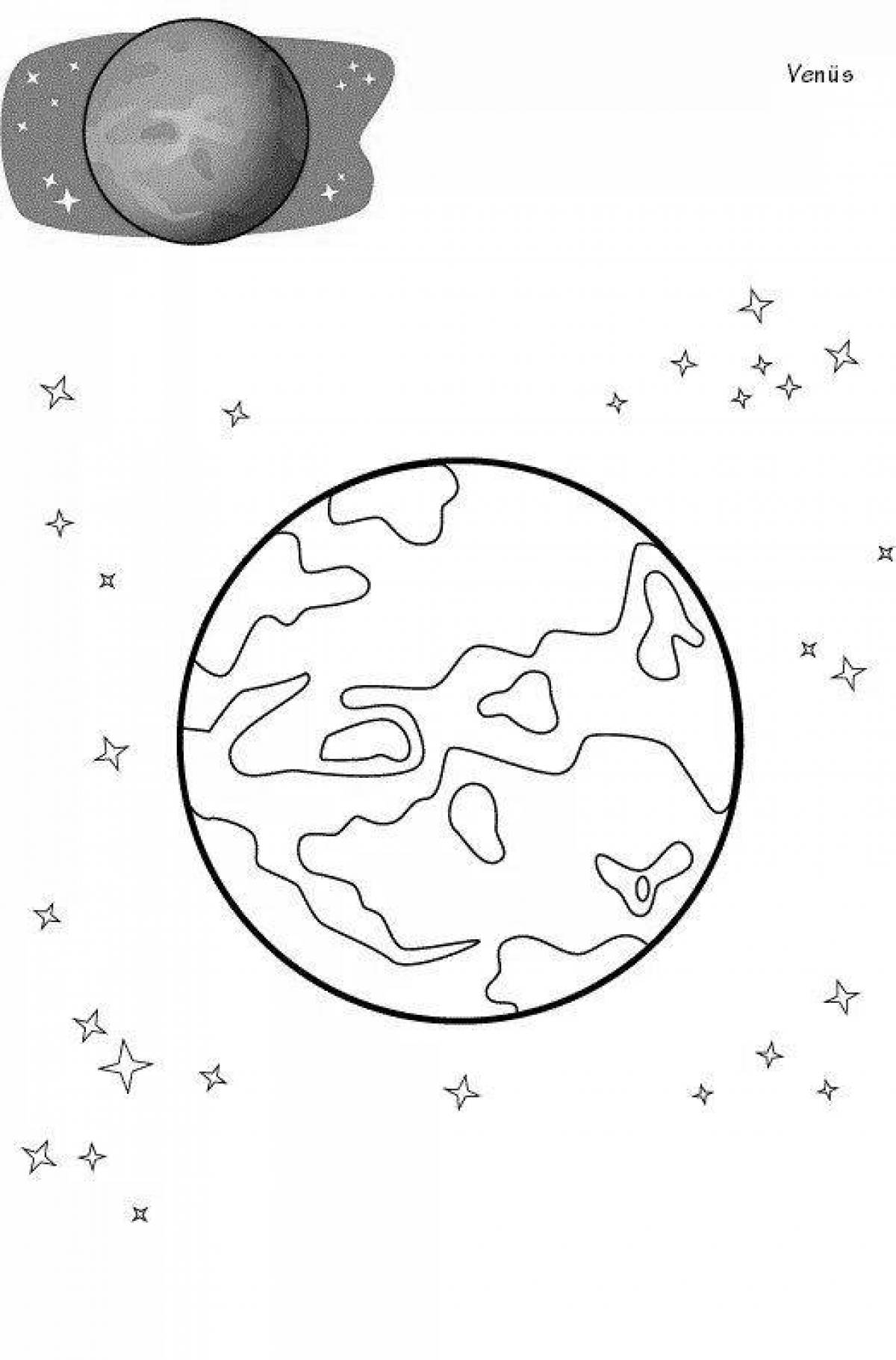 Glittering Mercury coloring page