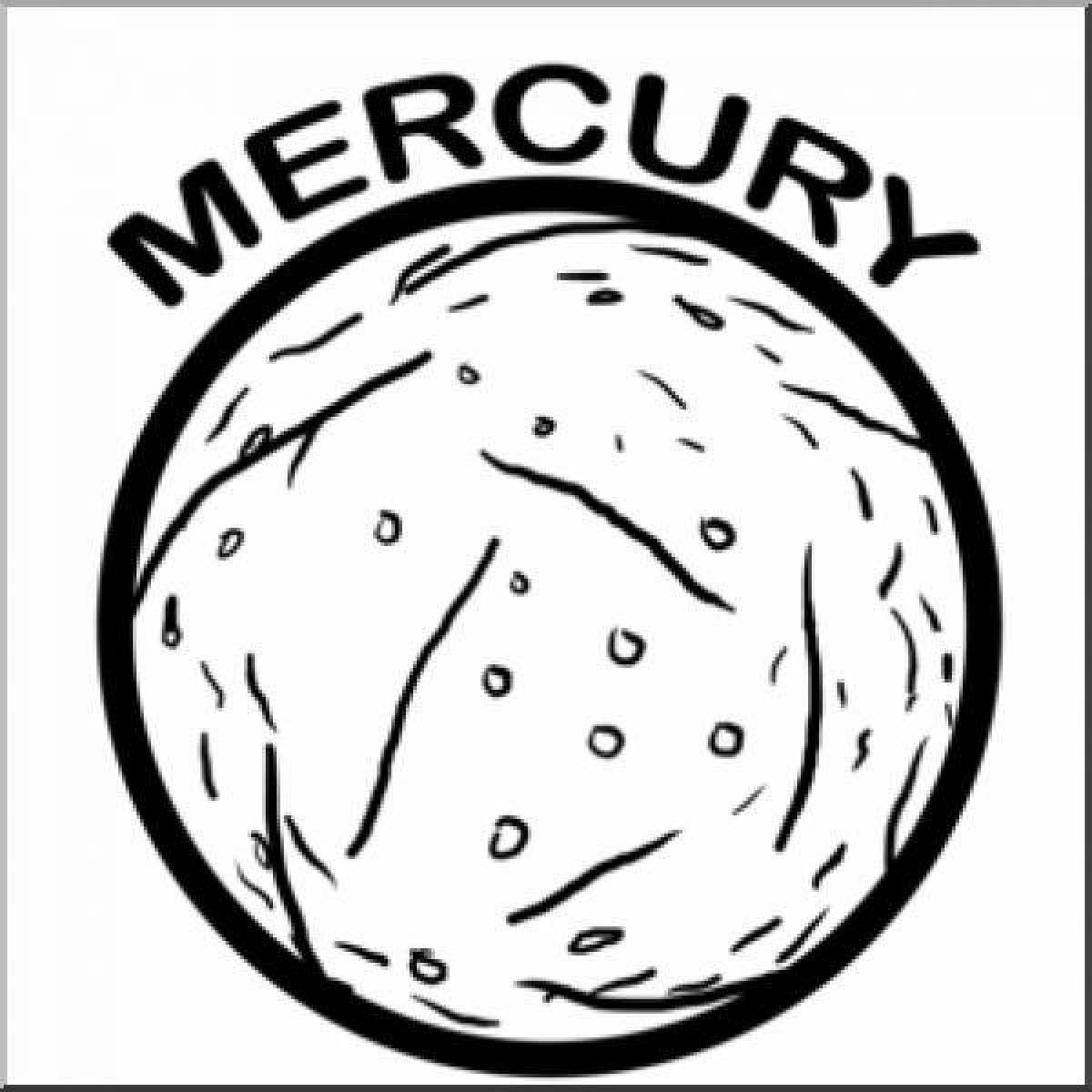 Intriguing mercury coloring page