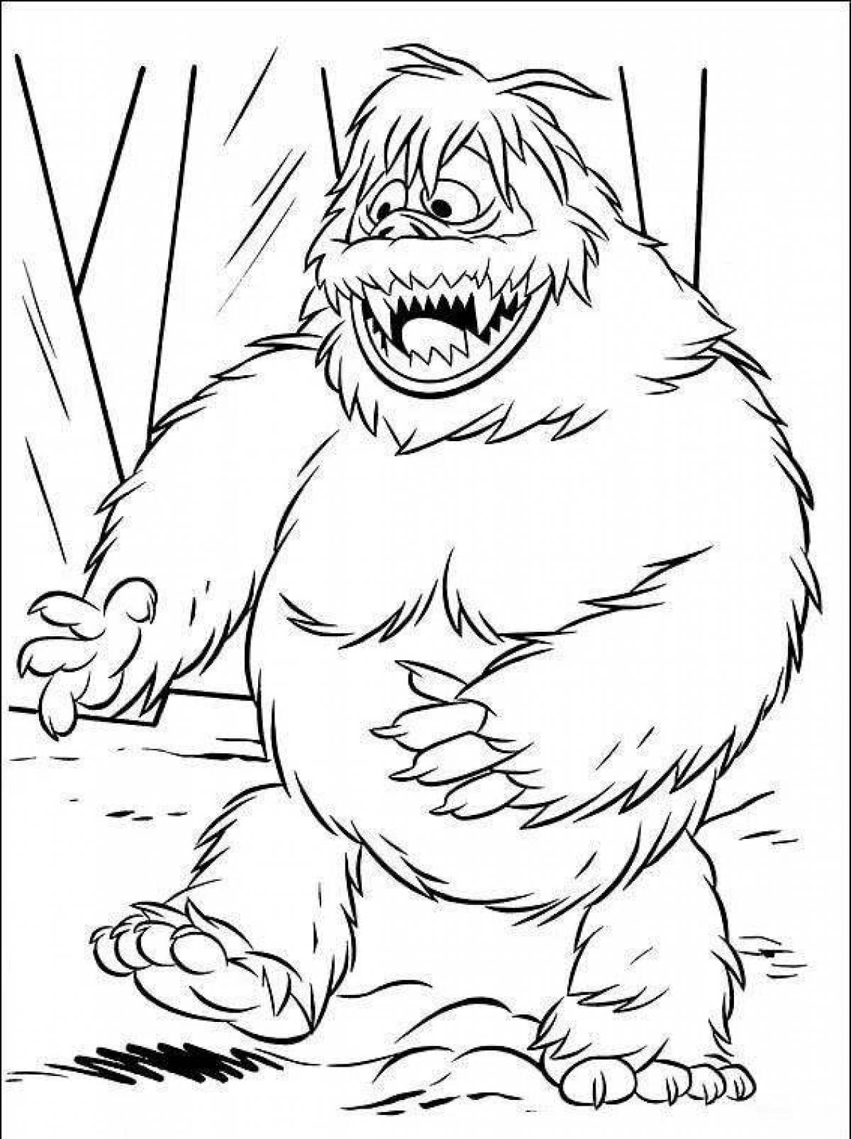 Gorgeous yeti coloring book