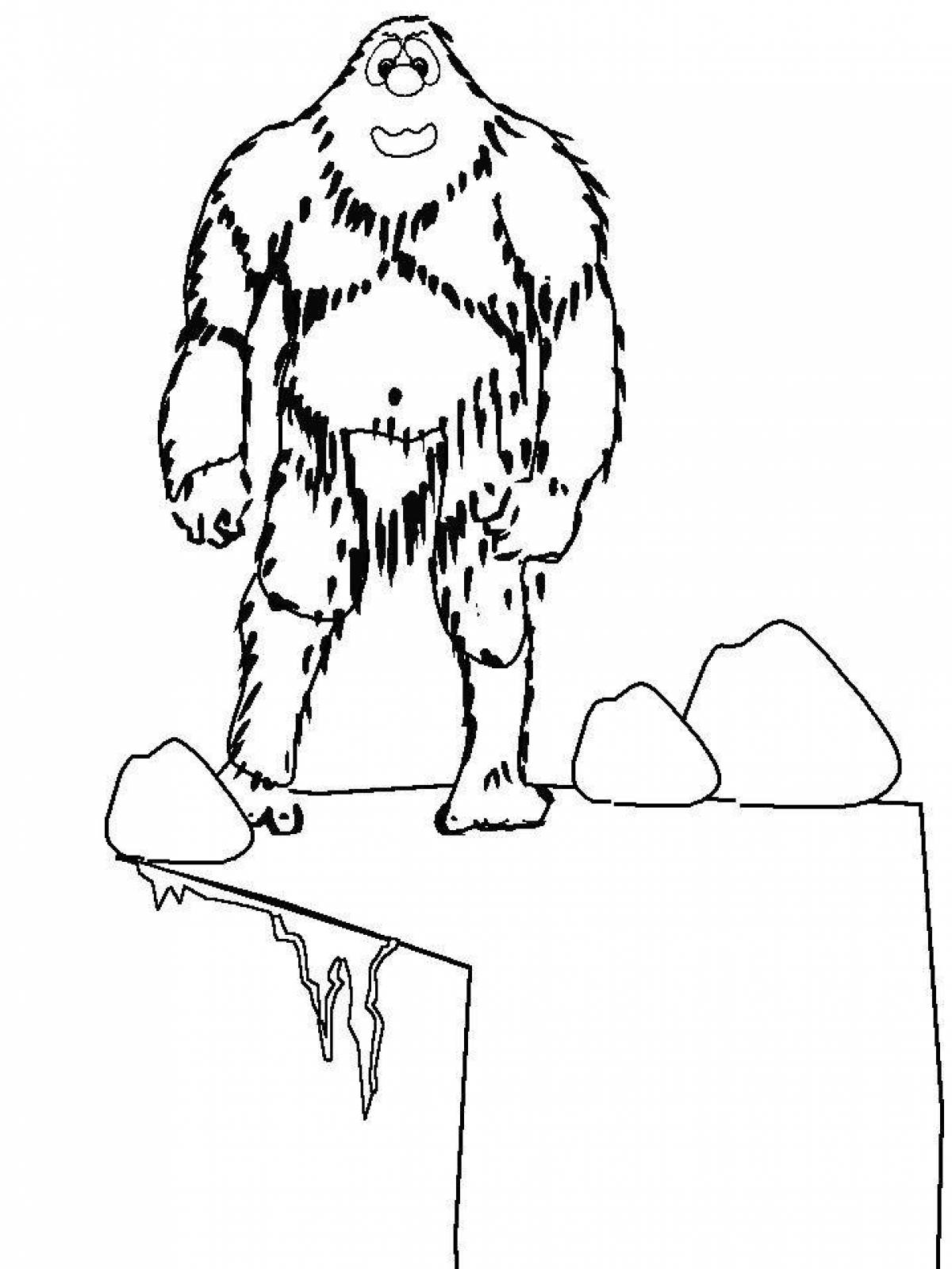 Colouring friendly yeti
