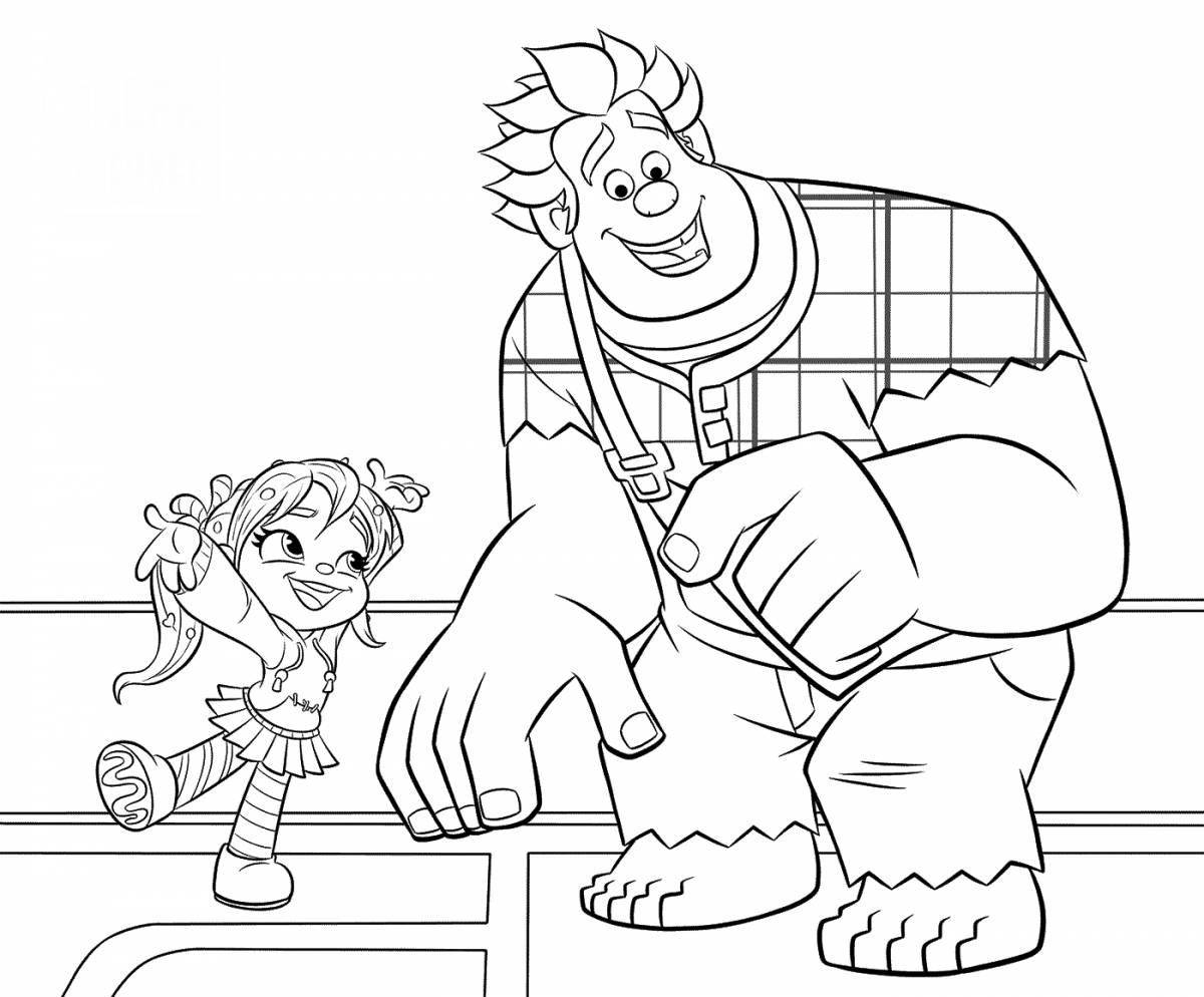 Adorable cartoon coloring book