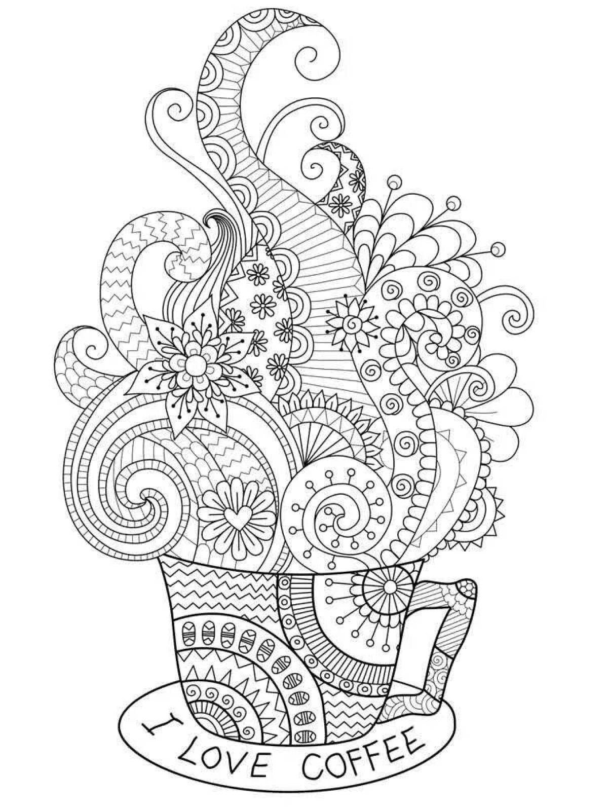 Joyful anti-stress coloring book