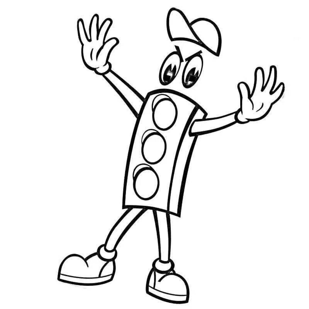 Vivacious coloring page funny red