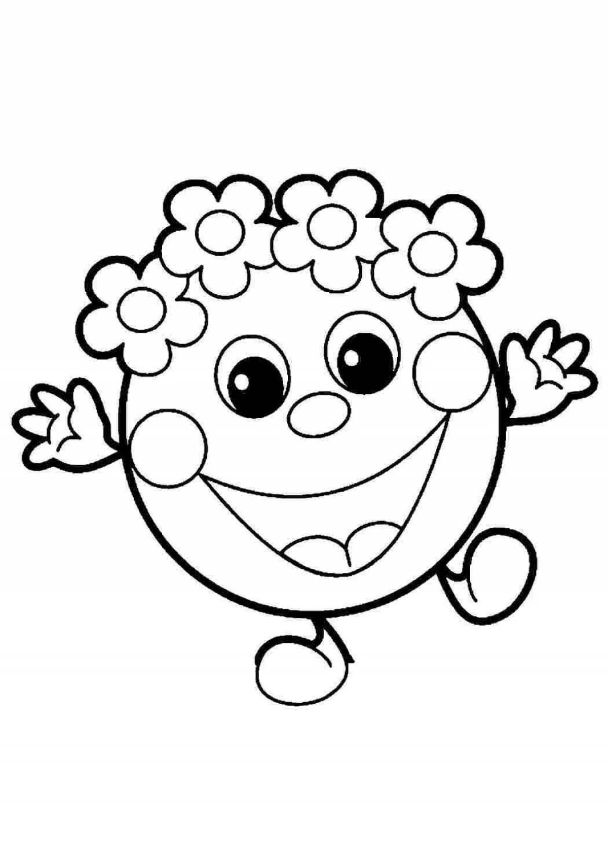 Exuberant coloring page funny red