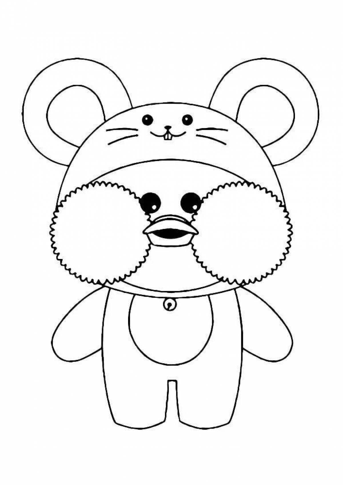 Cute duck lalyafanfan coloring pages