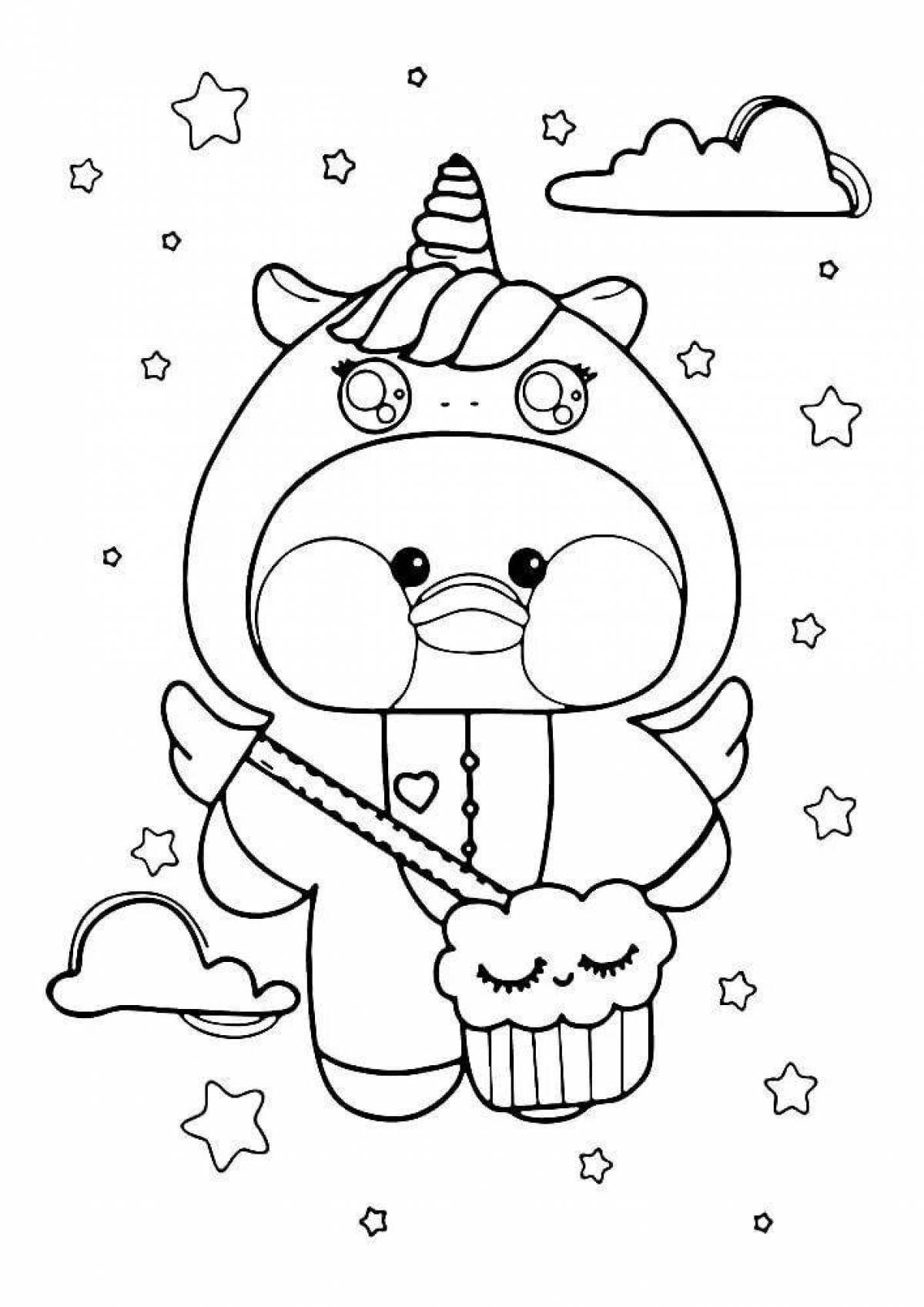 Shiny duck lalyafanfan coloring book