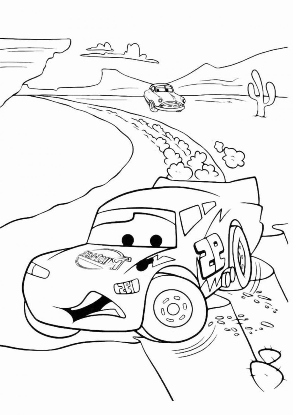 Coloring funny cars