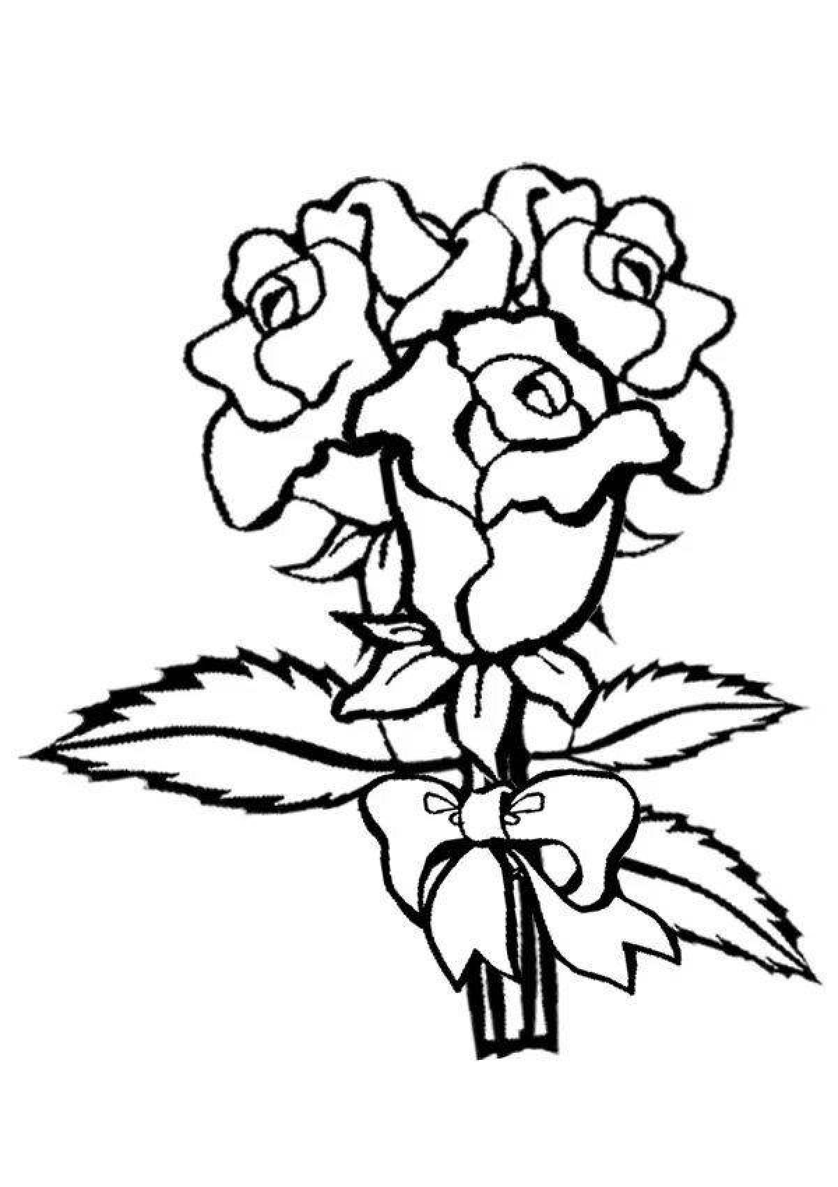 Королевские раскраски страницы розы