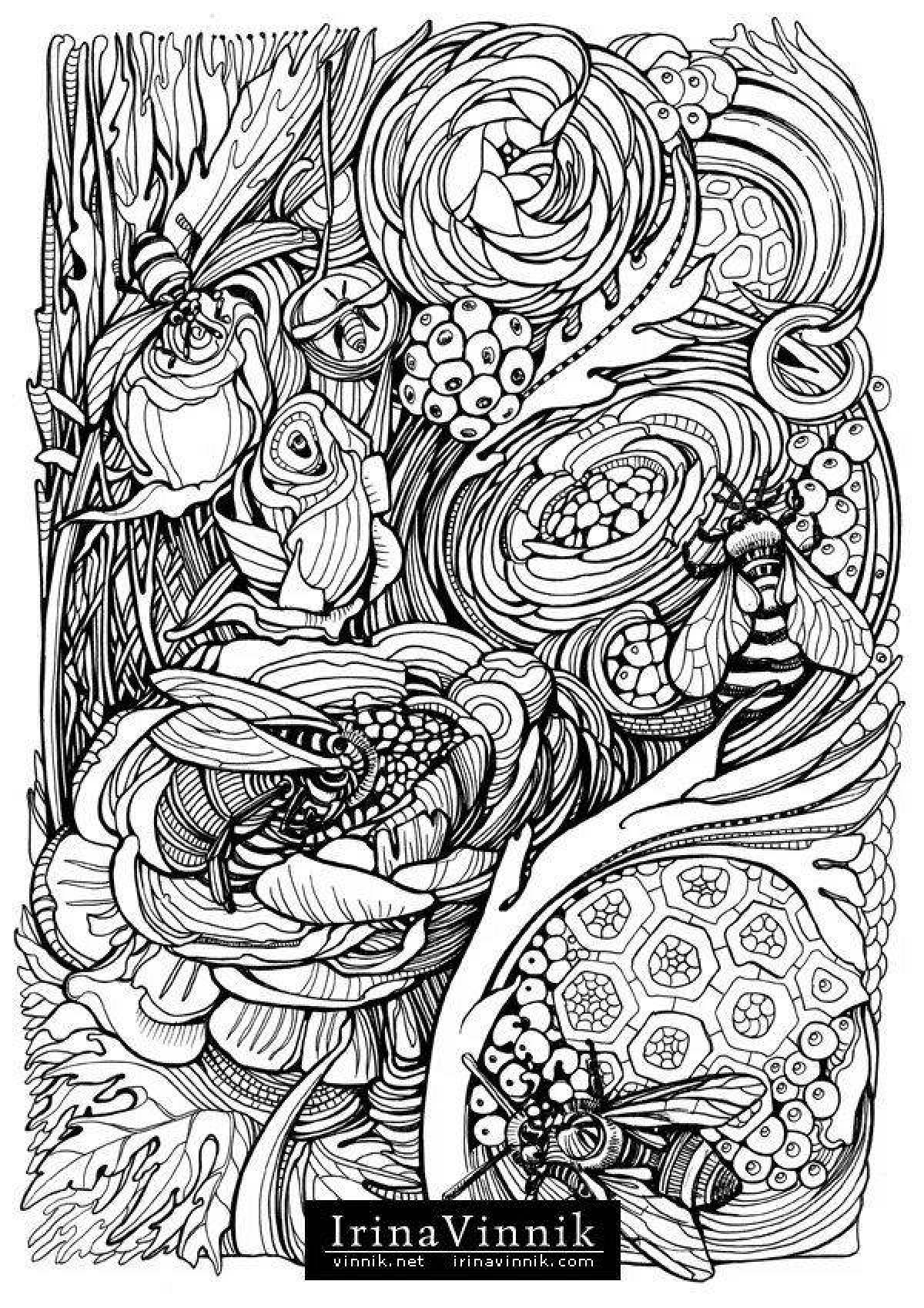 Colorful coloring nerd mania