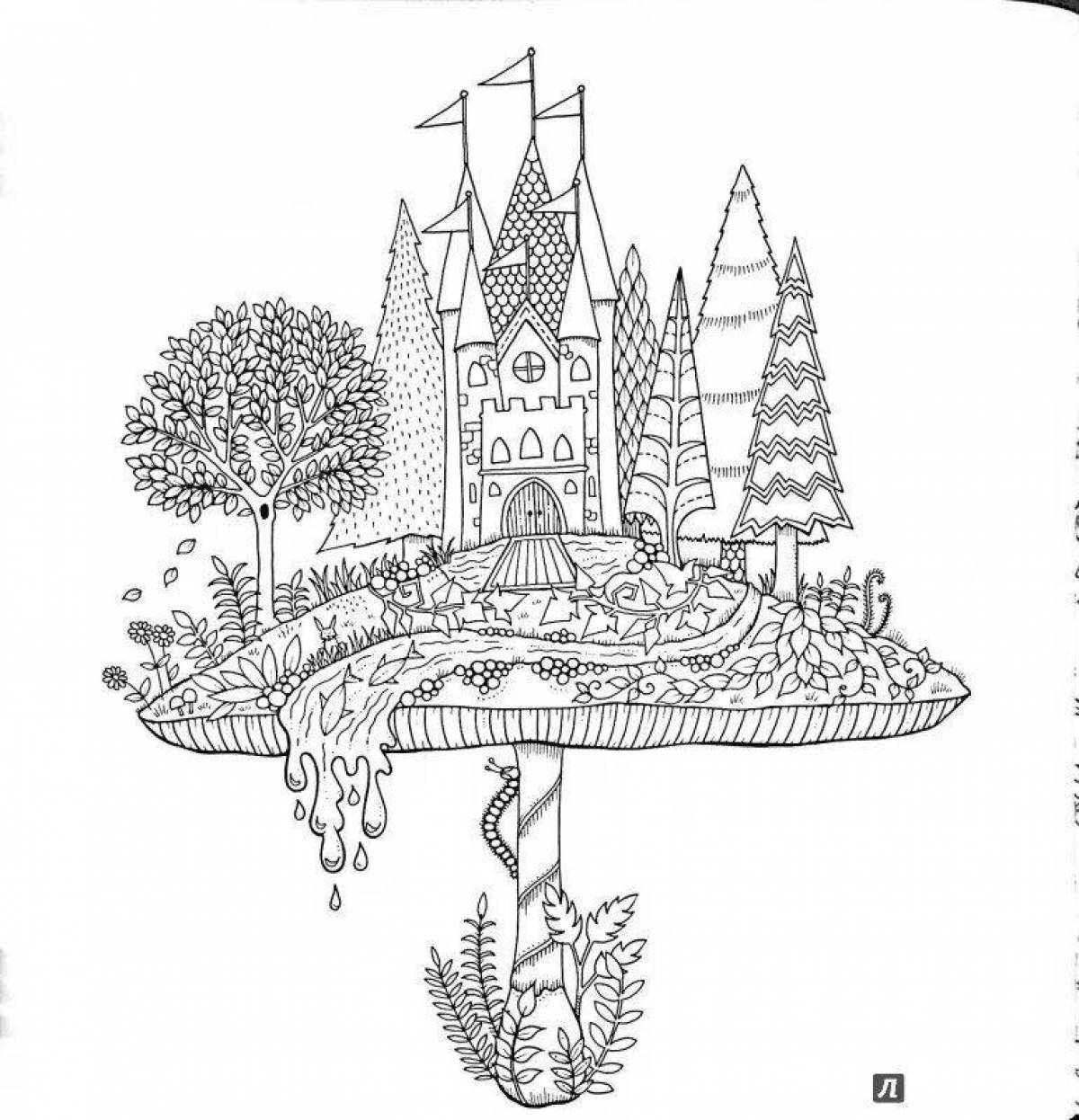 Mystery garden coloring page