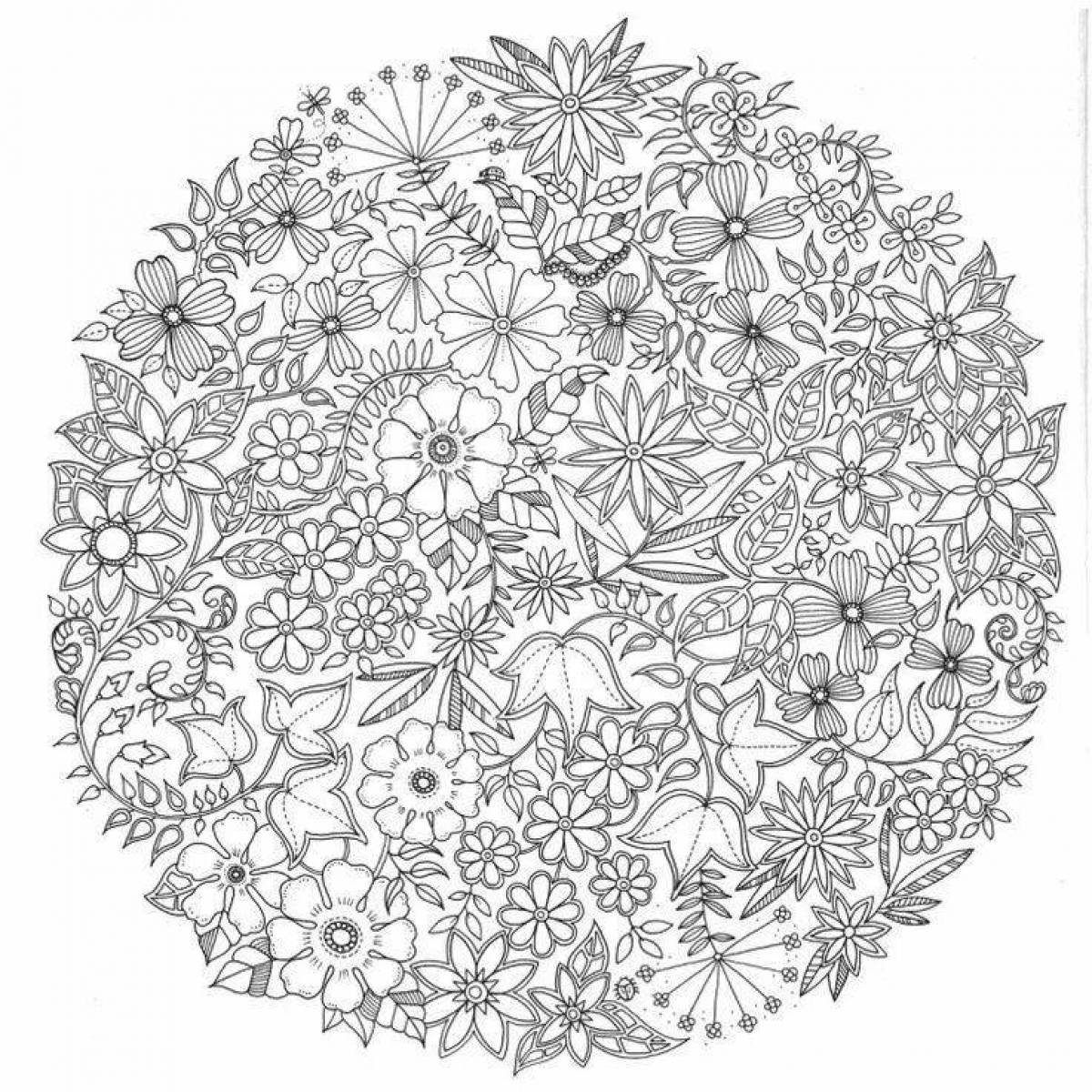 Coloring bright garden