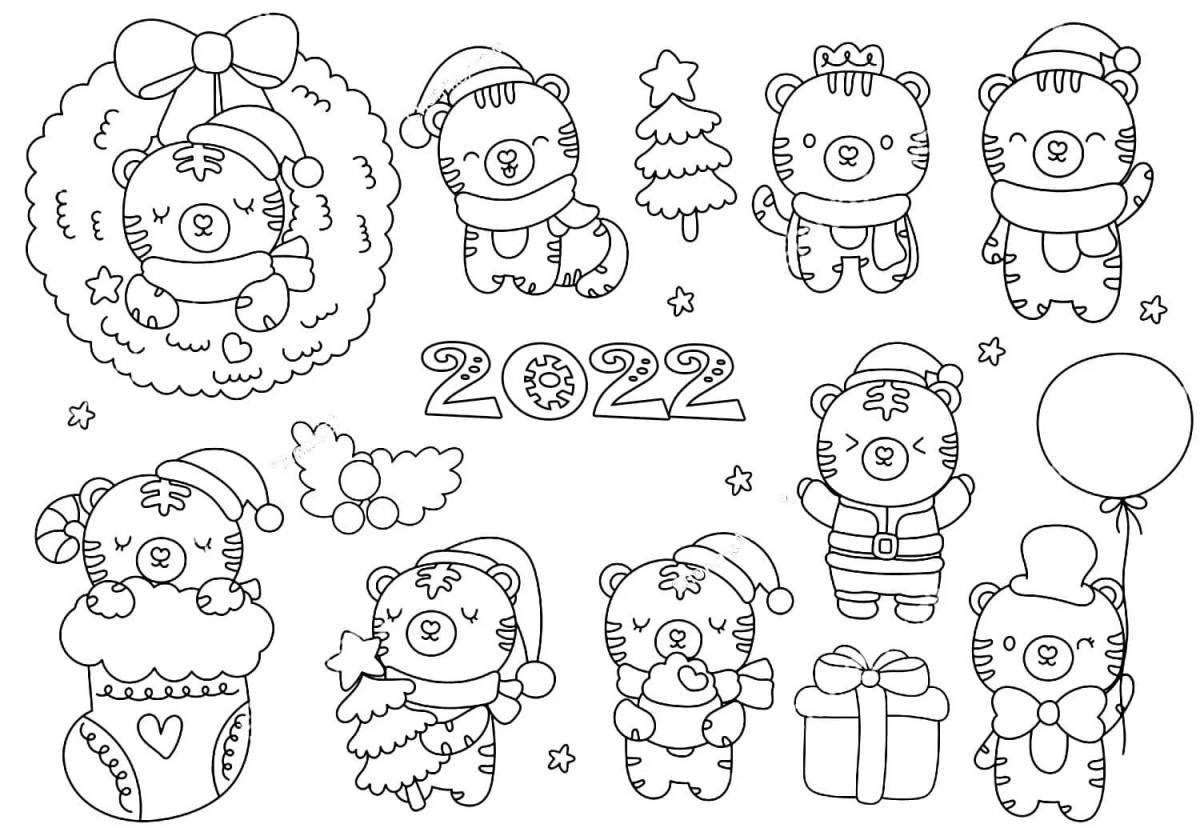 Coloring page joyful symbol of the year