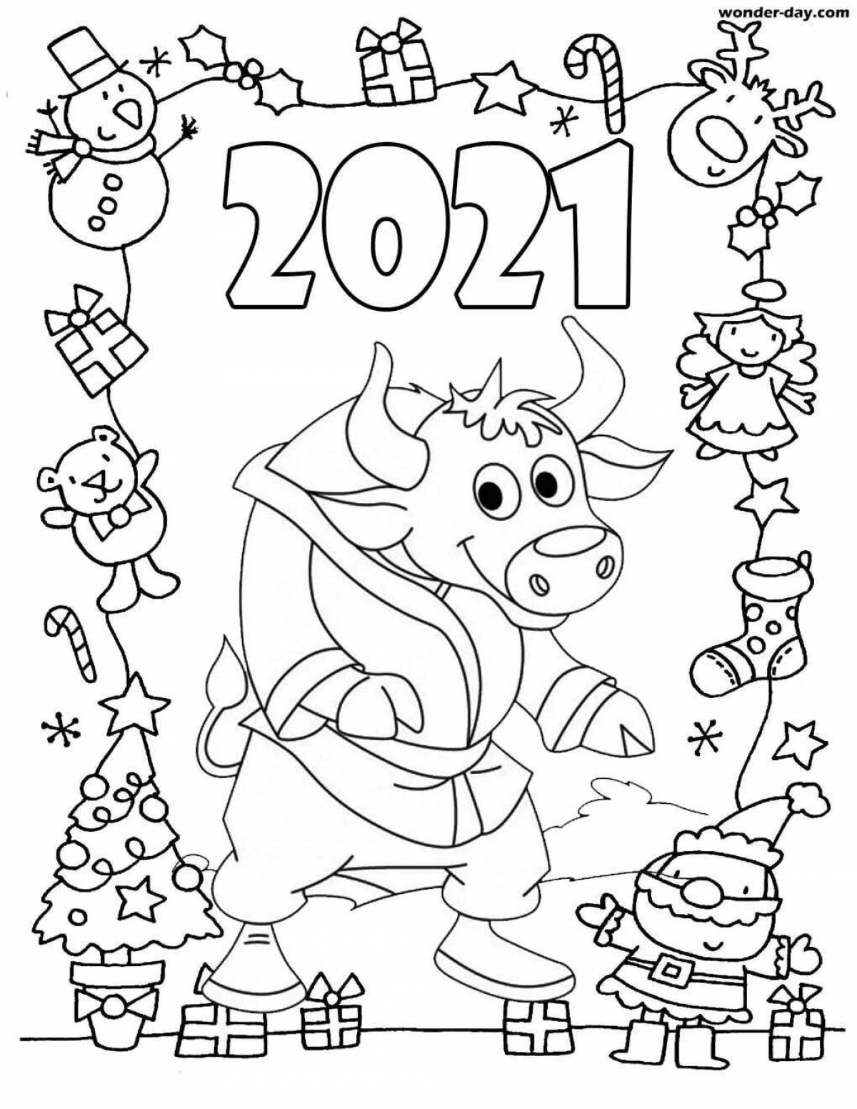 Coloring book alluring symbol of the year