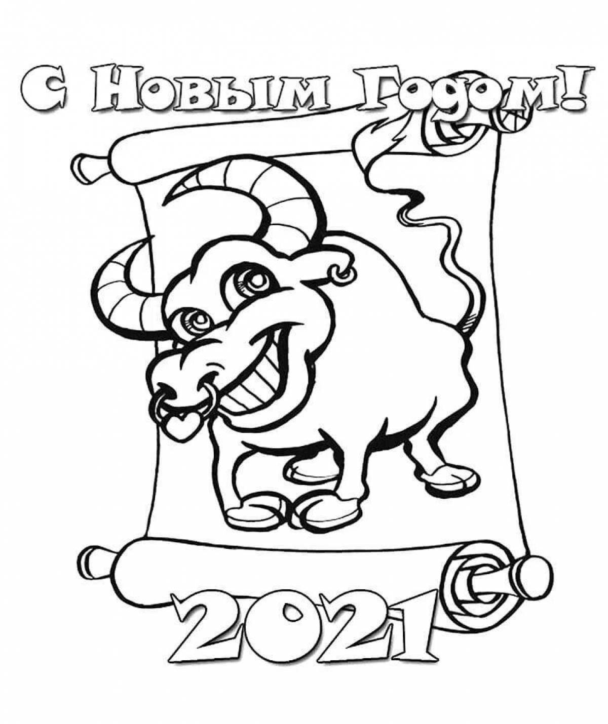 Coloring page living symbol of the year