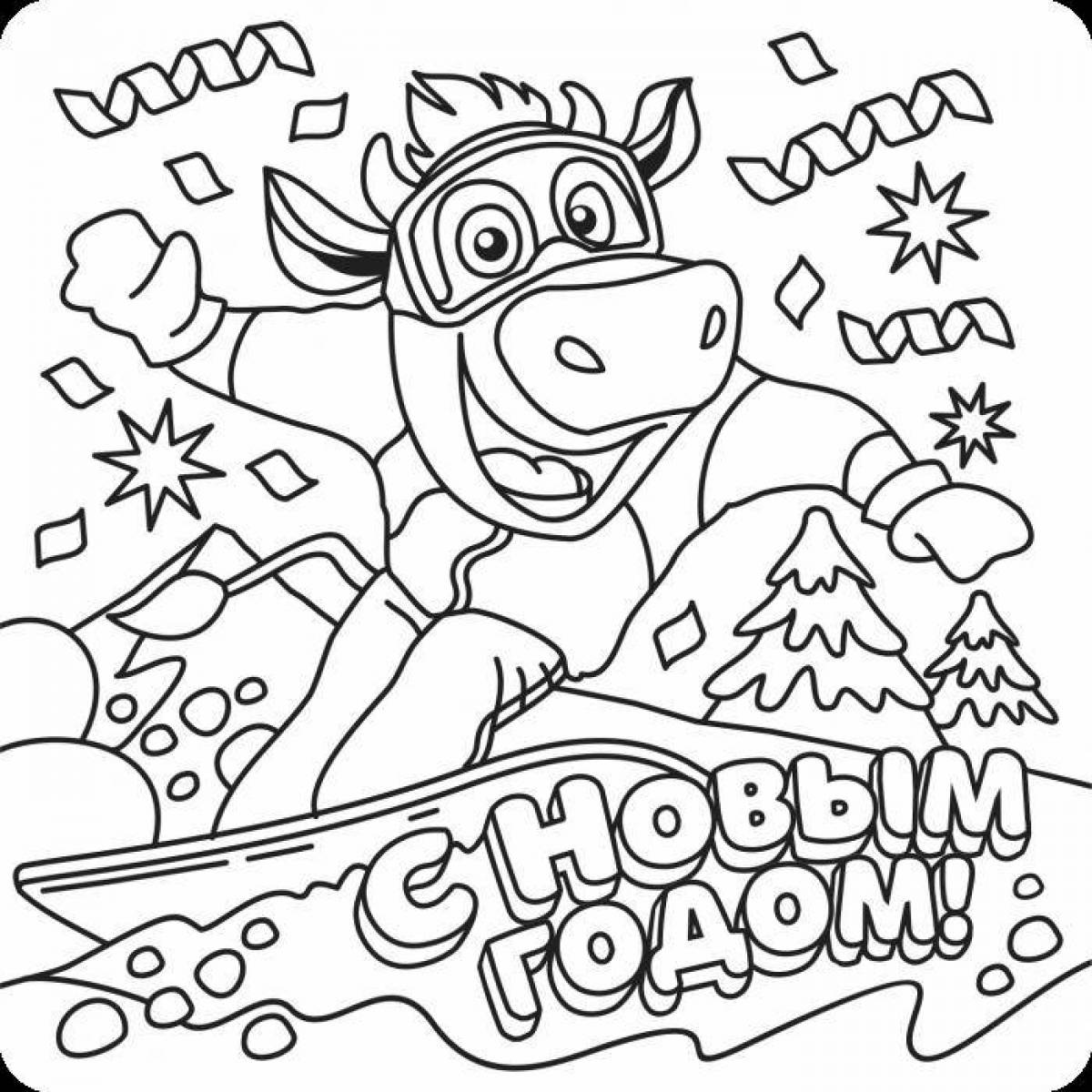 Attractive symbol of the year coloring book