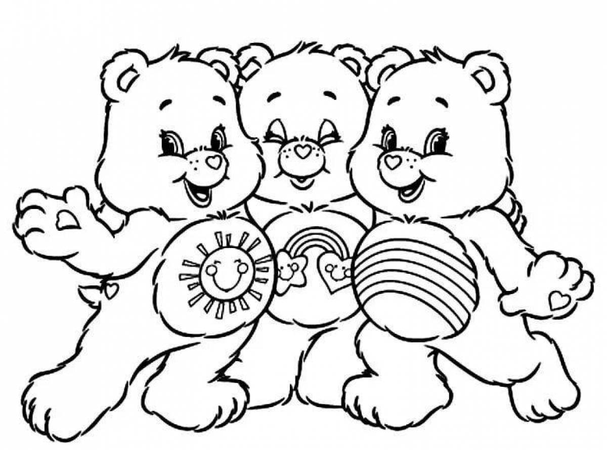 Witty teddy bear drawing
