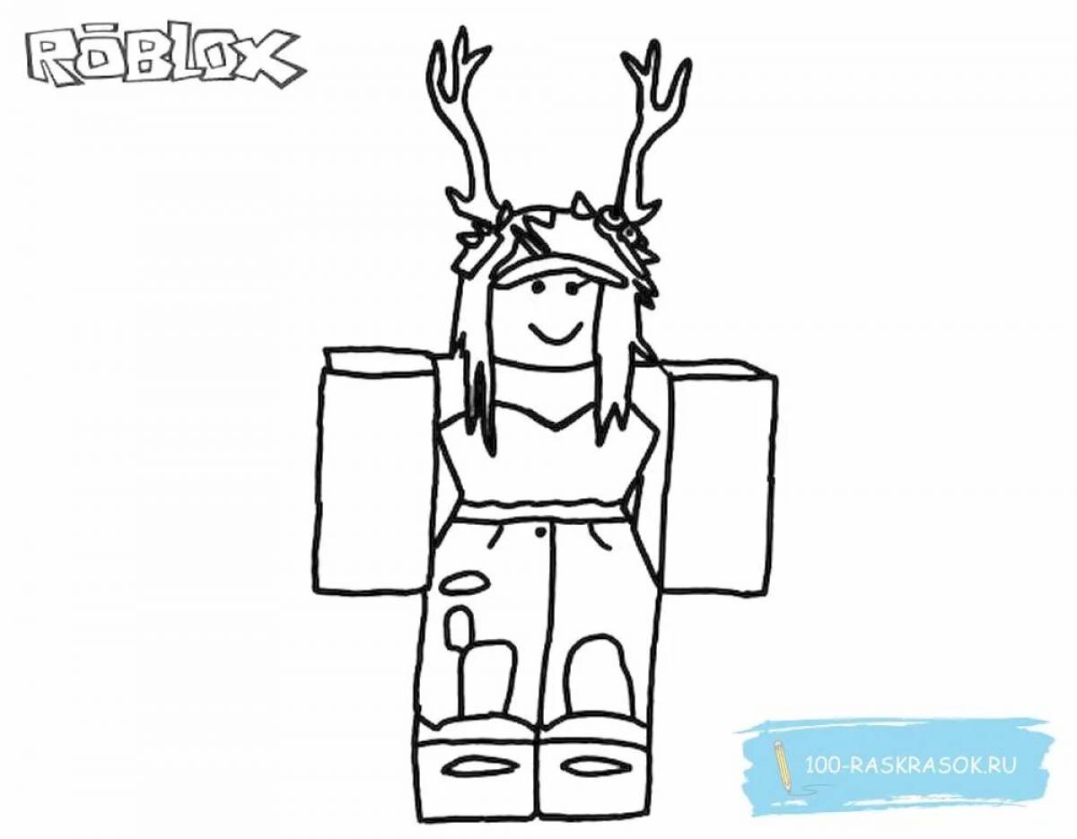 Color-dynamic roblox player coloring page