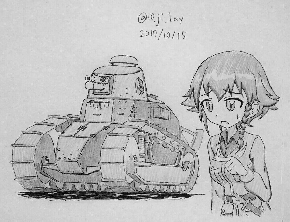 Fun coloring anime tanks