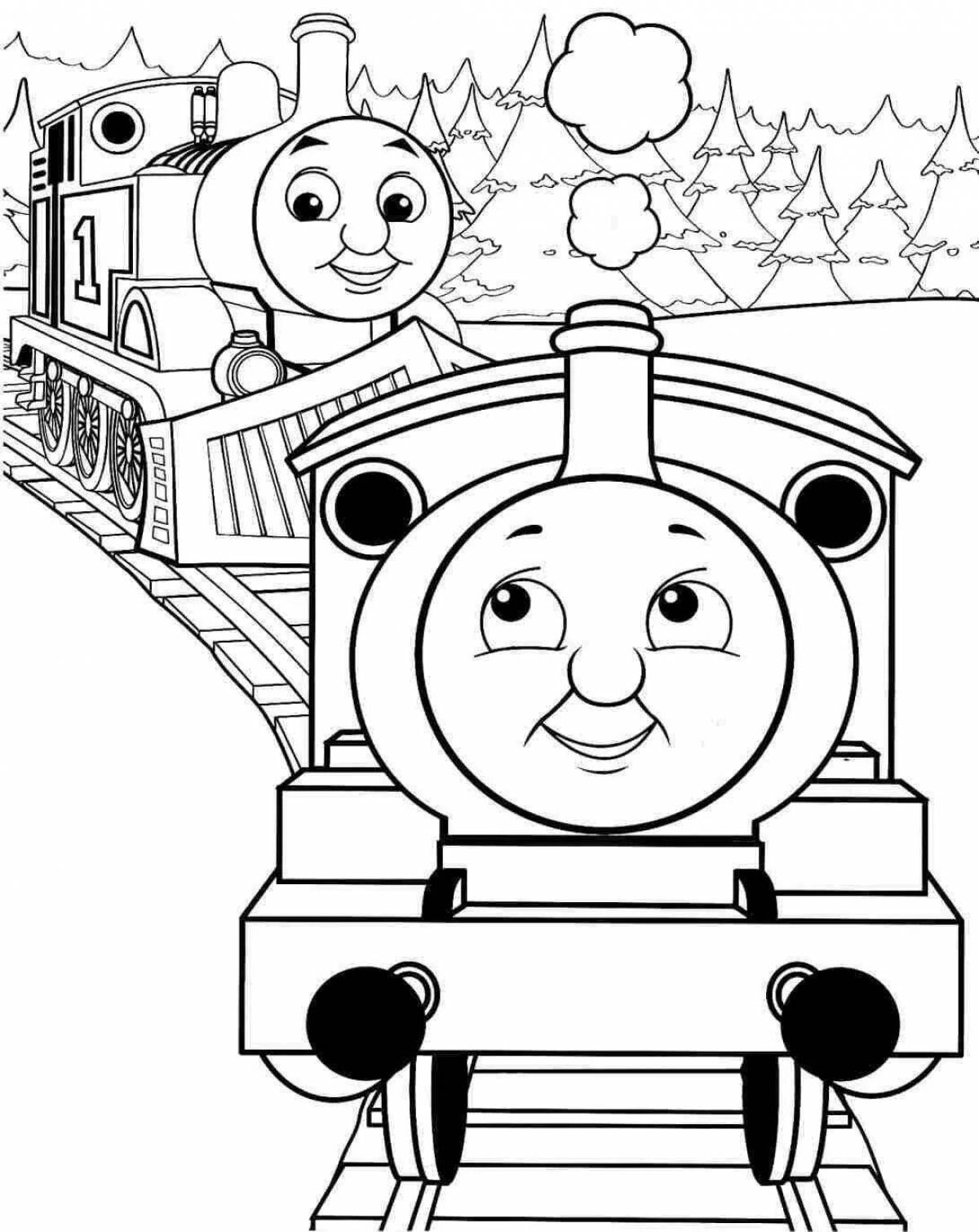 Sweet Thomas train coloring page