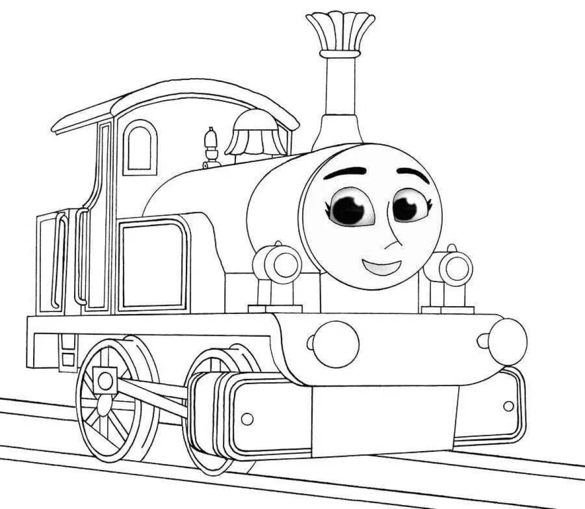 Thomas' amazing train coloring page
