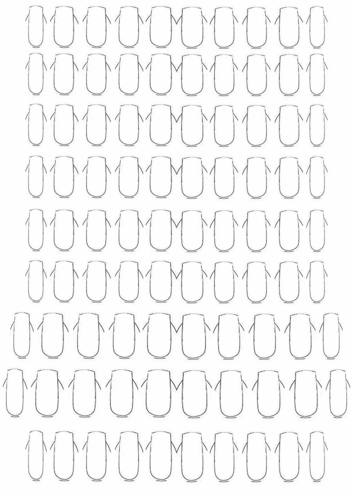 Glitter paper nails coloring book