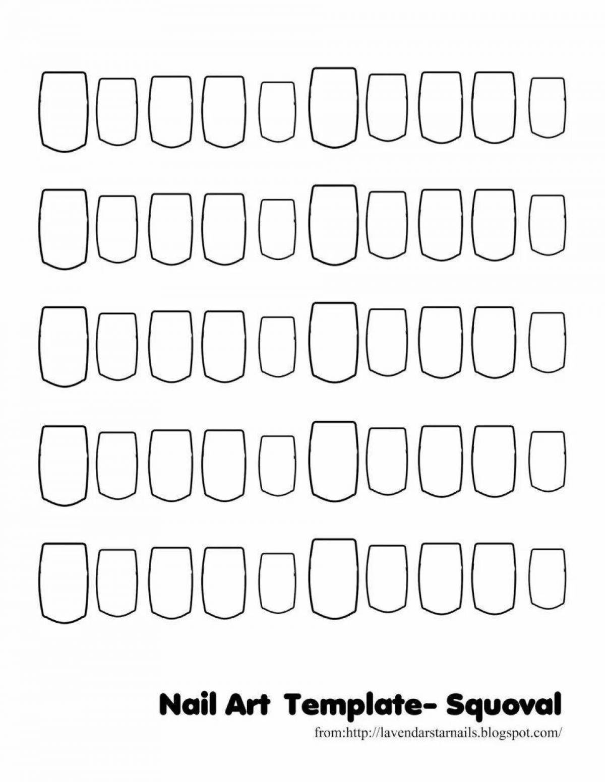 Decorative paper nails coloring book