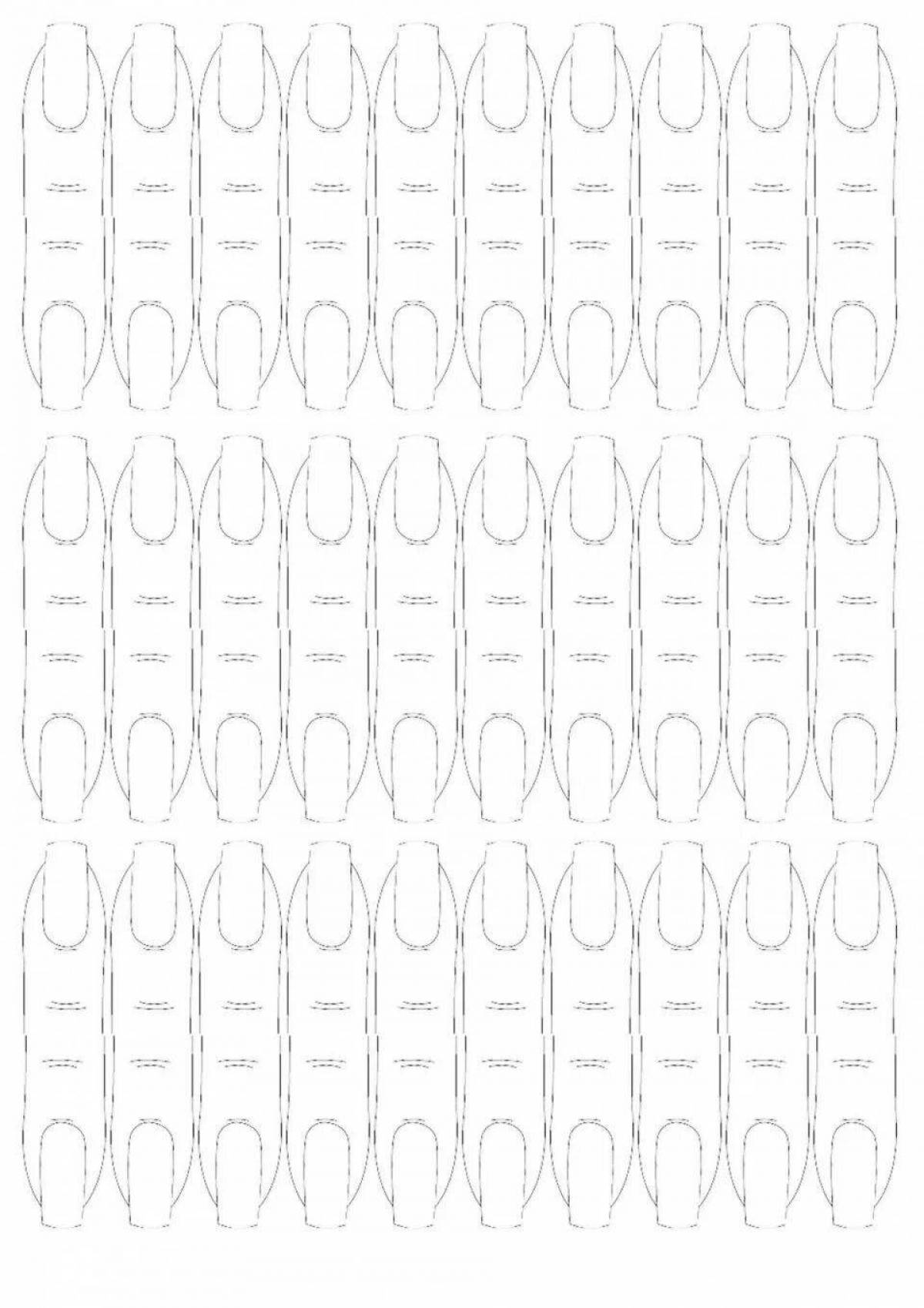 Coloring page joyful paper nails