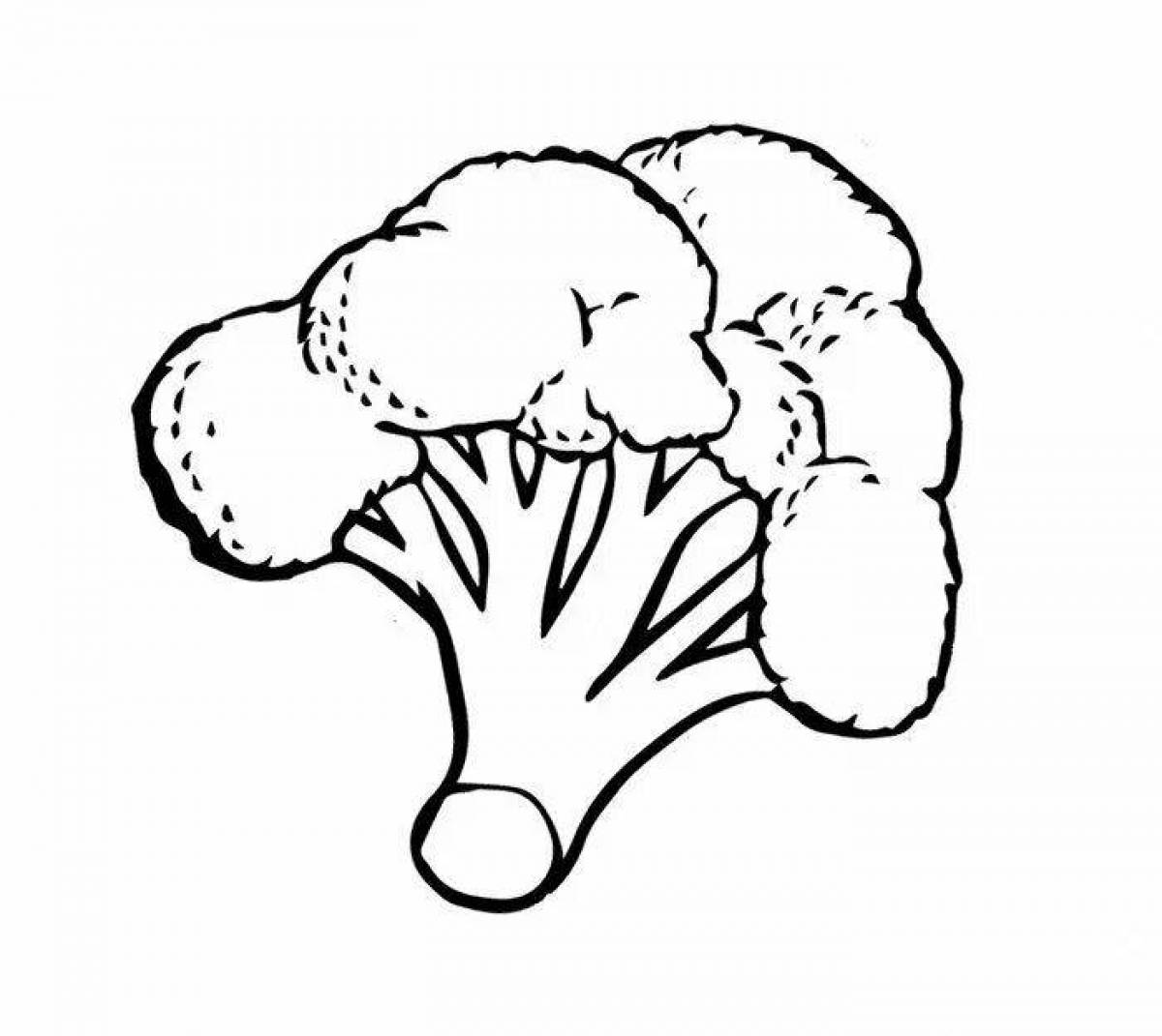 Glowing cauliflower coloring page