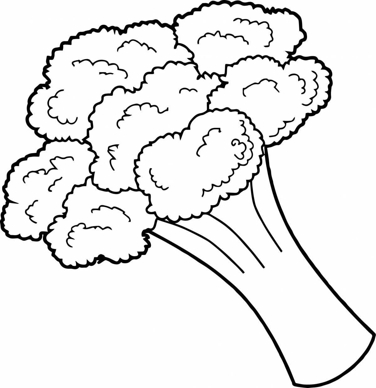 Gorgeous cauliflower coloring page