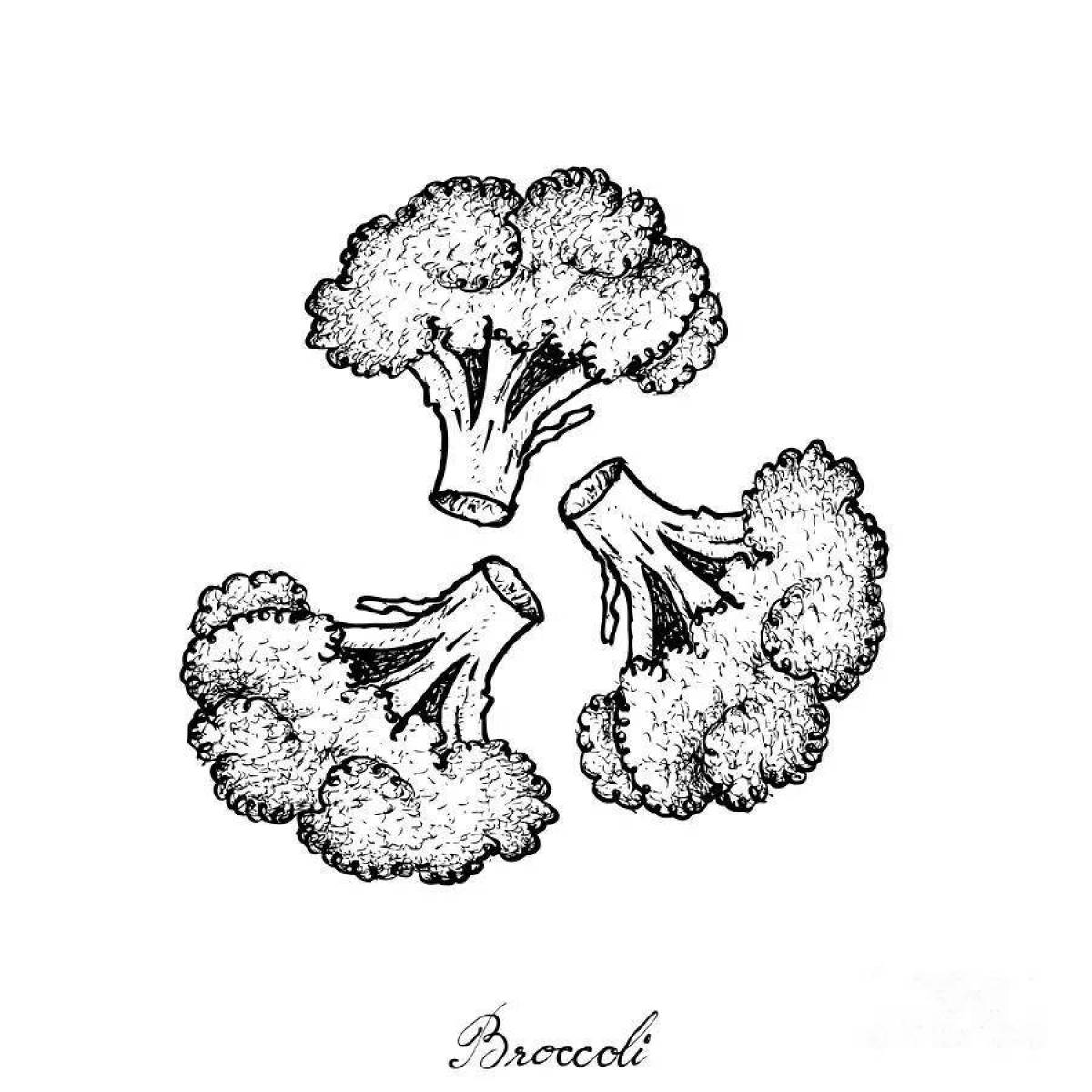 Fabulous cauliflower coloring page