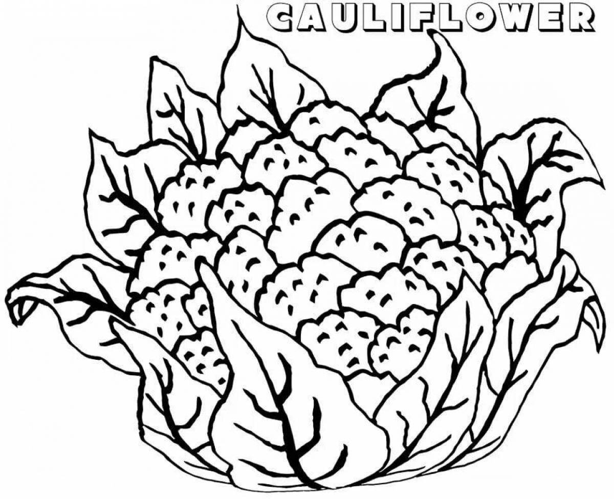 Adorable cauliflower coloring book