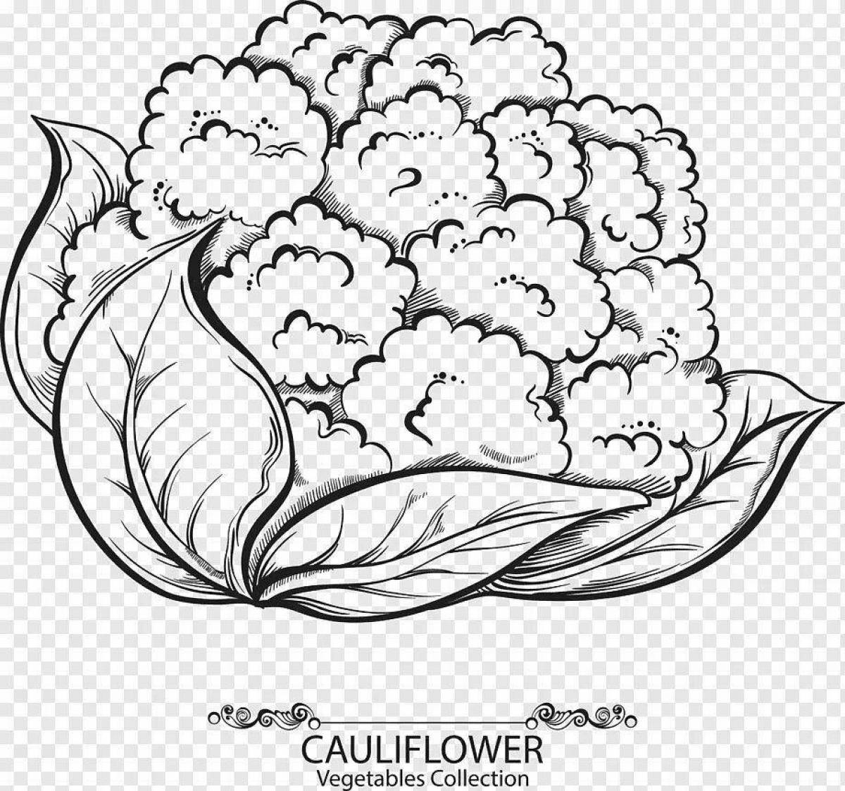 Coloring dreamy cauliflower