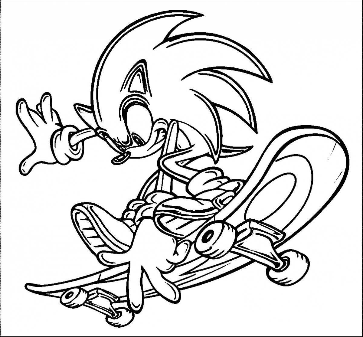 Color-explosion new year sonic coloring page