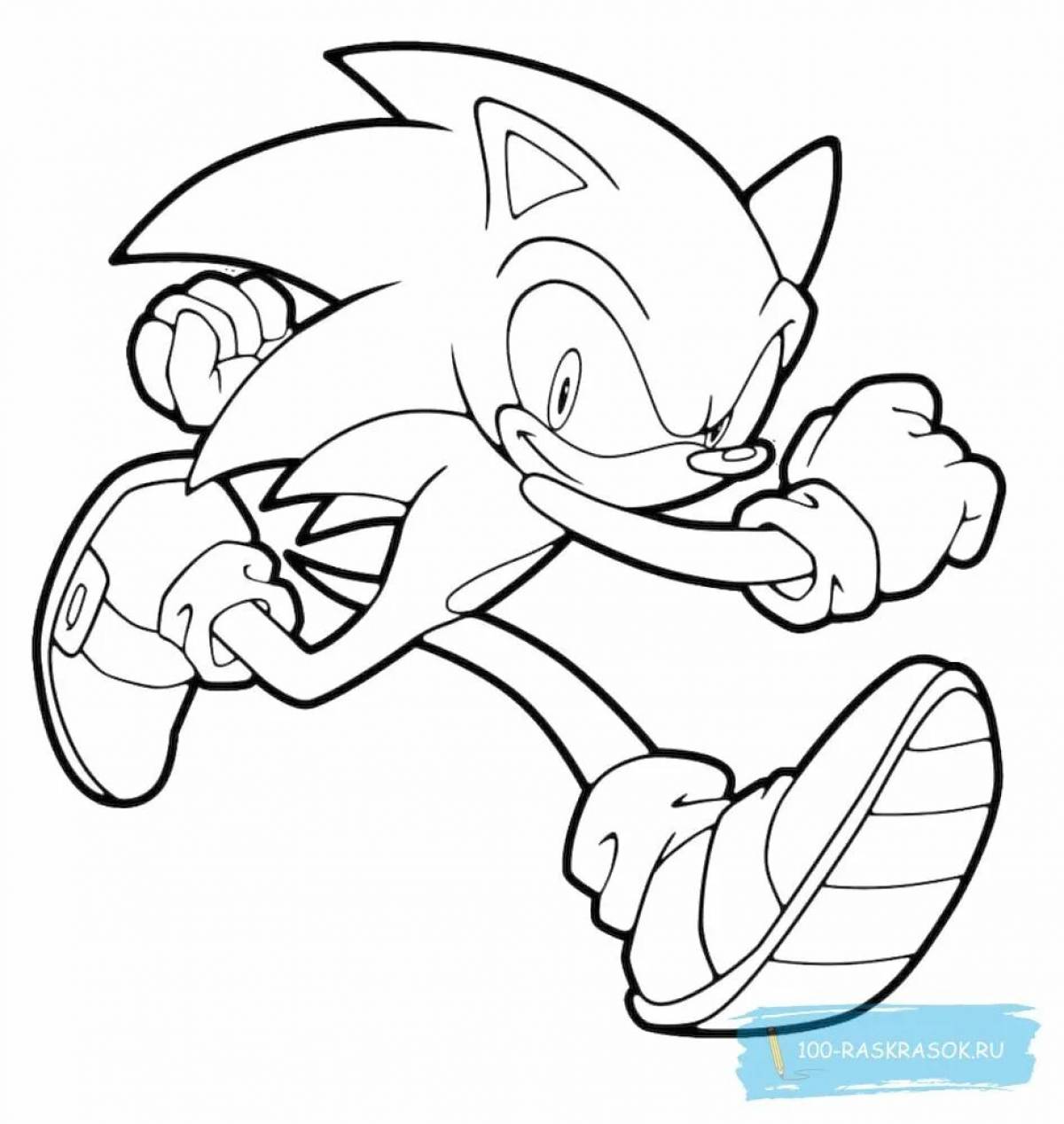 Color-riot new year sonic coloring page