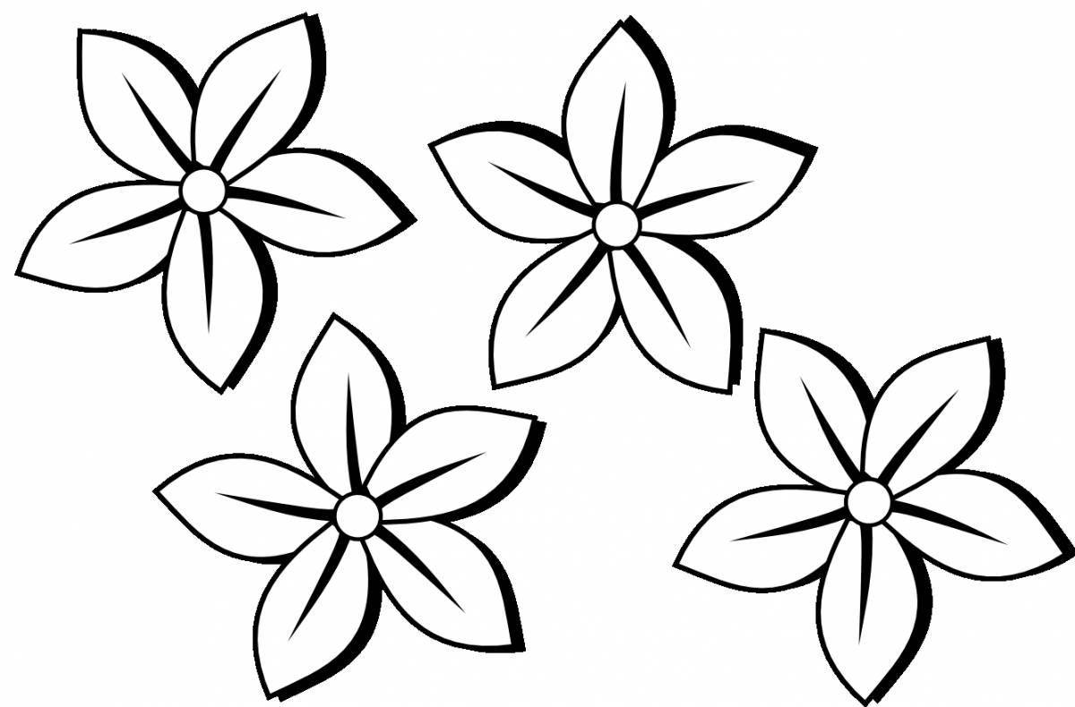 Fun coloring little flowers