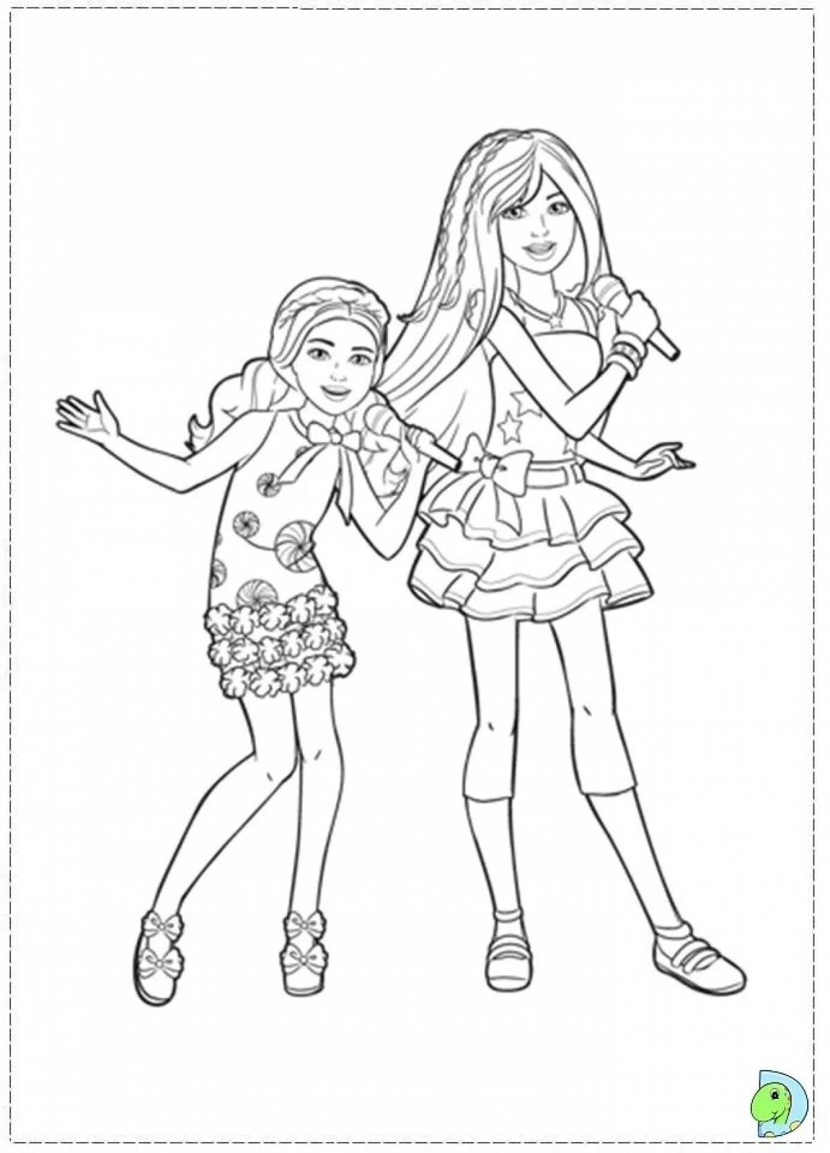 Bright Chelsea Barbie Coloring Page