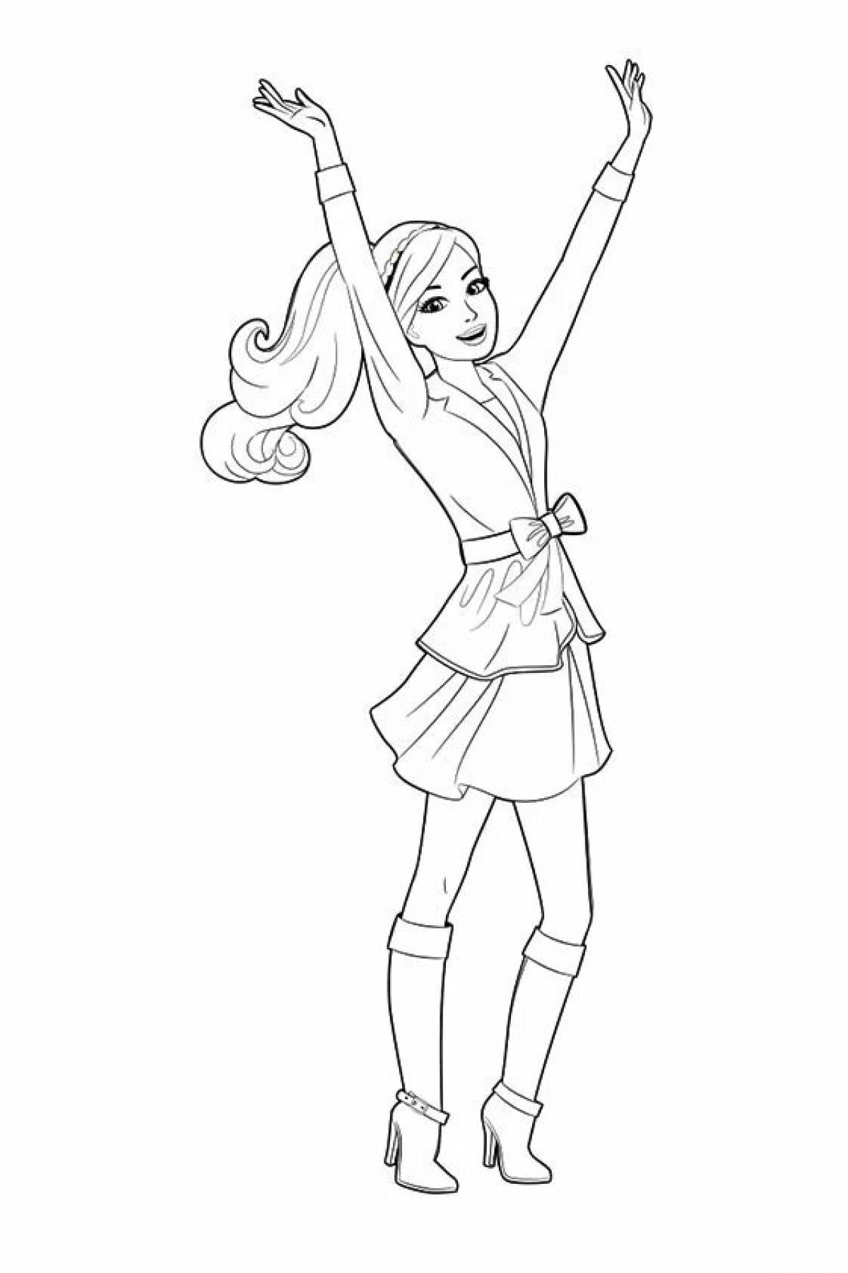Amazing Barbie Chelsea Coloring Page