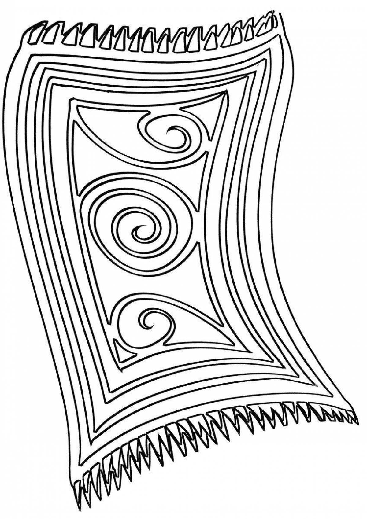 Gorgeous Flying Carpet coloring page