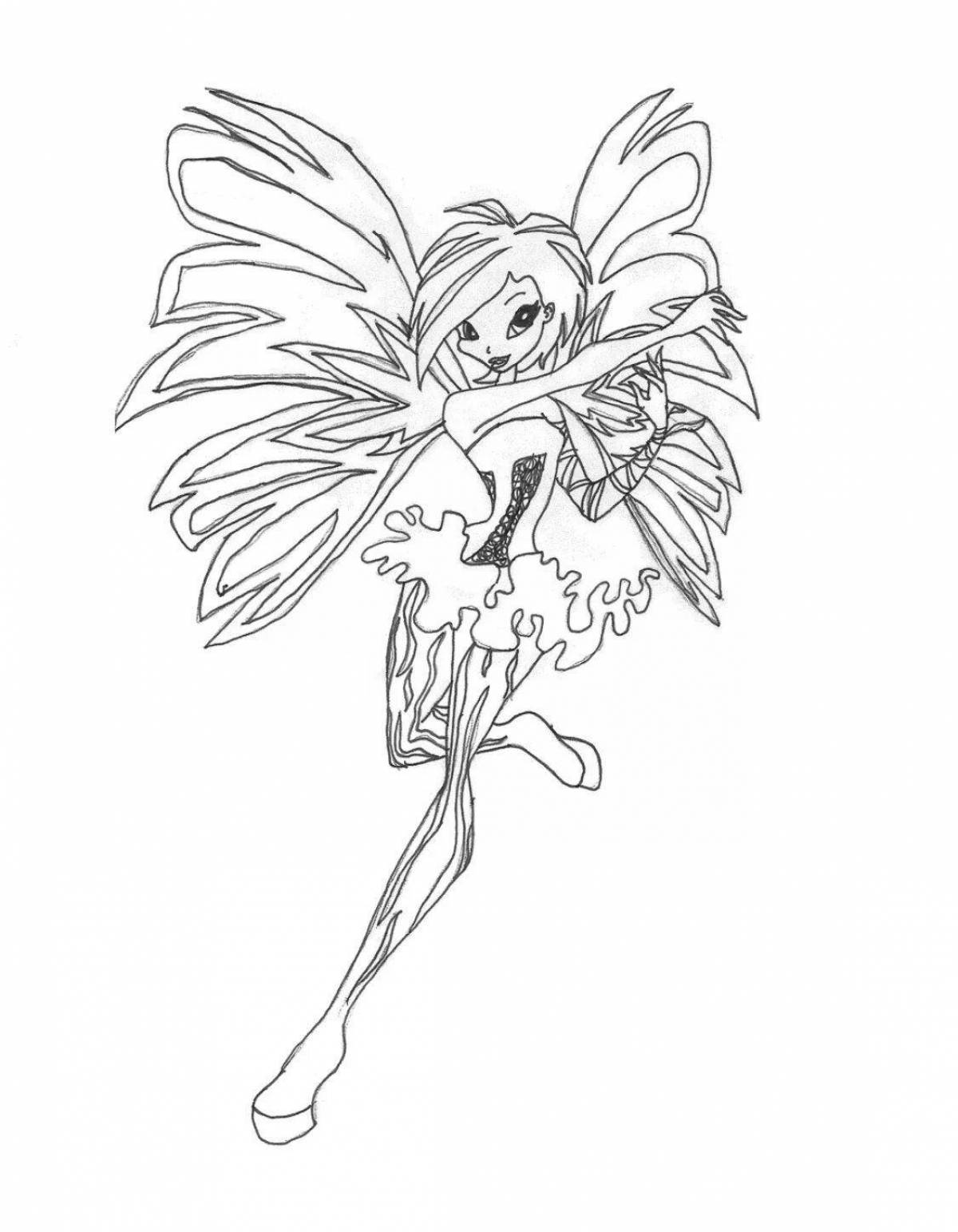 Coloring page tecna winx