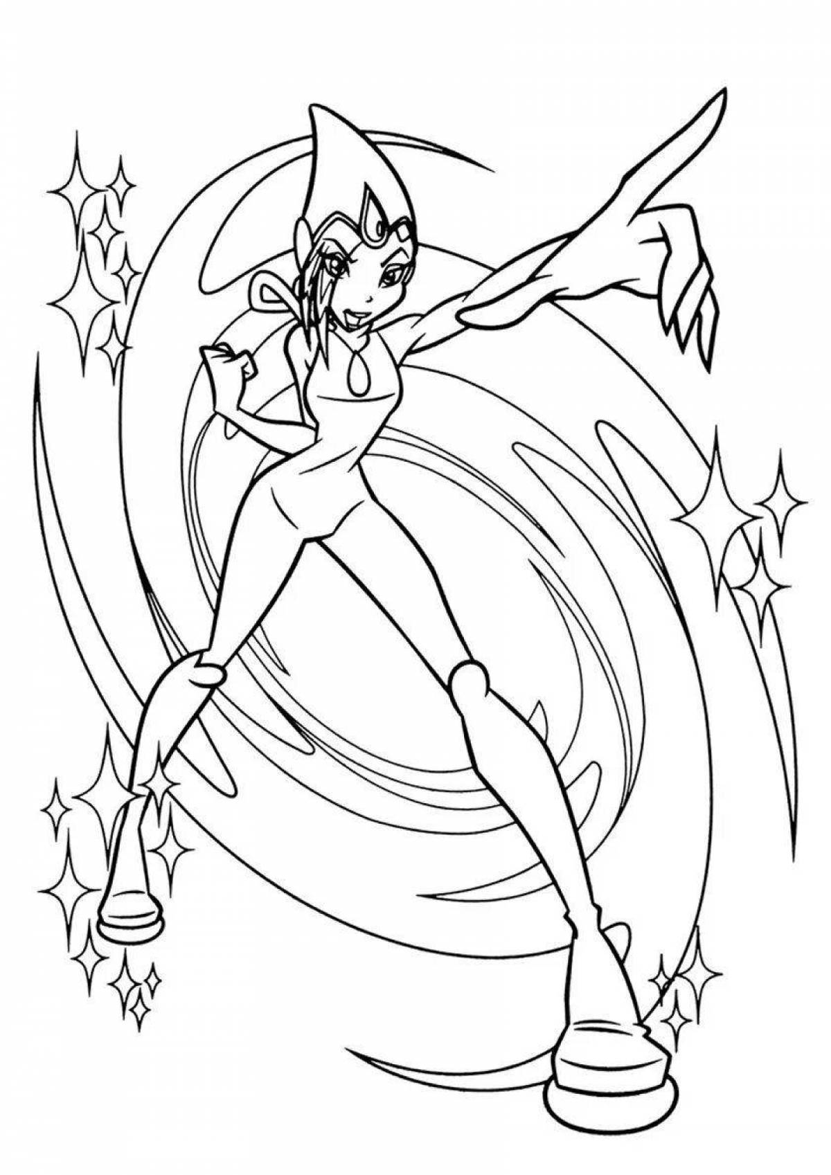 Gorgeous Winx Tecna Coloring Page