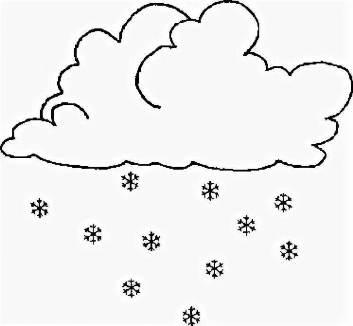 Gorgeous snow coloring page