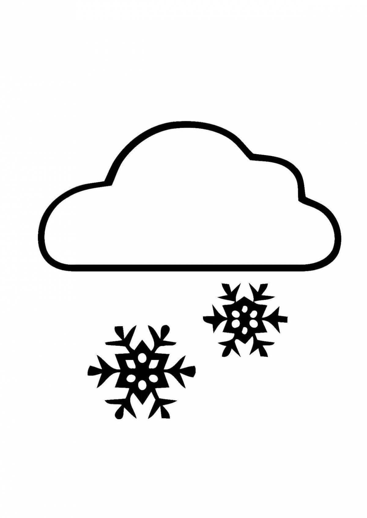 Great snow coloring page